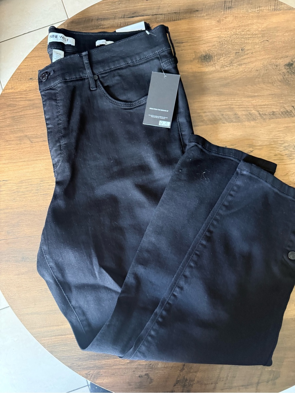 Nine West Men’s Black Slim Straight Jeans